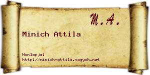 Minich Attila névjegykártya